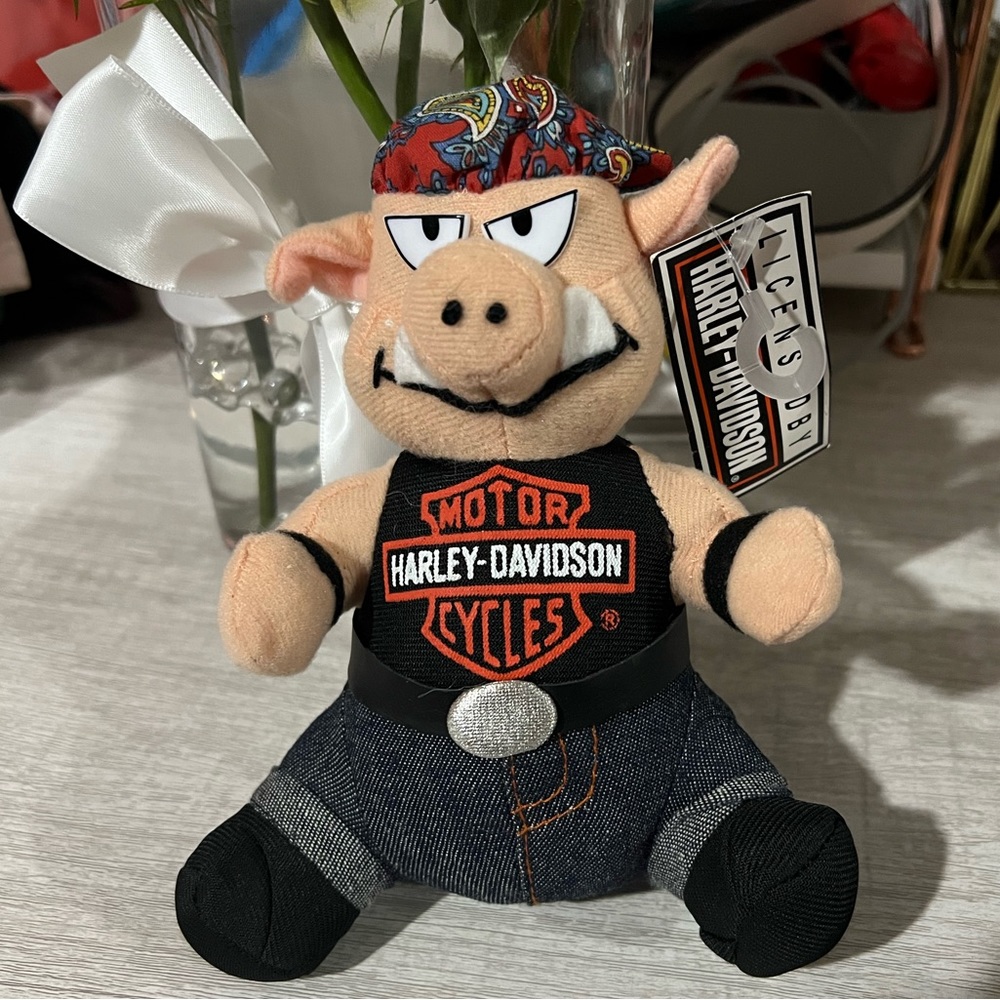 VTG Harley Davidson Hog Plush Motorcycles